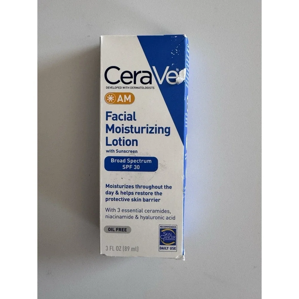 CeraVe AM Facial Moisturizing Lotion with Sunscreen SPF 30 Oil-Free 3fl.oz *NEW*
